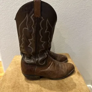 Panhandle Slim Sanders Cowboy Boots Two Tone Brown‎ Size 10 D Made in Mexico