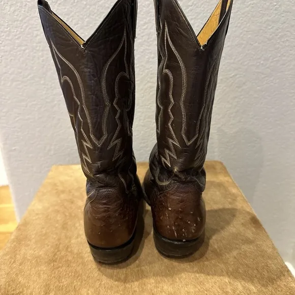 Panhandle Slim Sanders Cowboy Boots Two Tone Brown‎ Size 10 D Made in Mexico