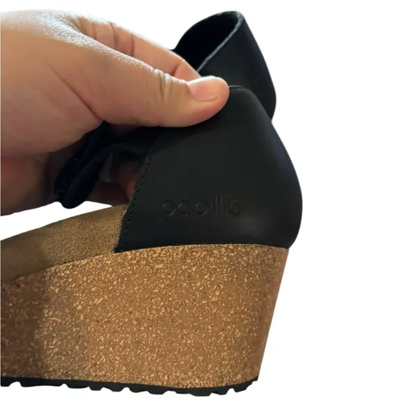 Papillio Birkenstock Women's Black Wedge Shoes- Size 39 (8)