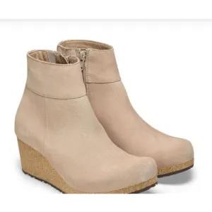 PAPILLIO by BIRKENSTOCK Ebba Suede Ankle Boots Women's Sz 9 Tan Platform Boho