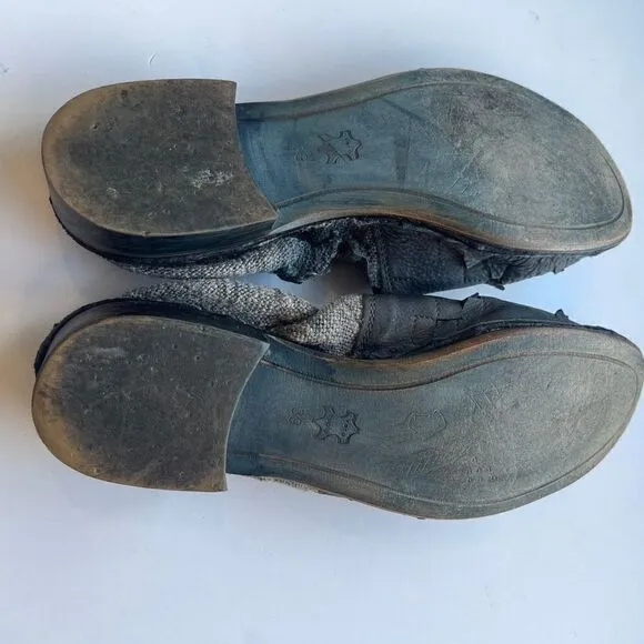 papucei hand dyed leather slip on’s