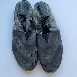 papucei hand dyed leather slip on’s