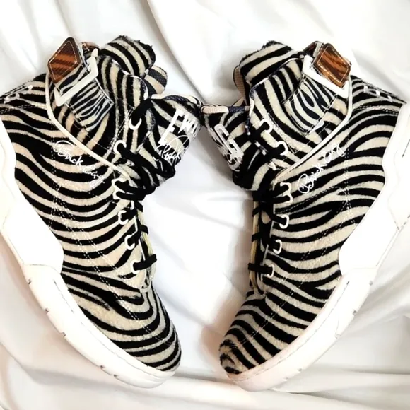 Patrick Ewing Athletics 33 Hi Zebra Basketball Athletic sneakers (m size 7)
