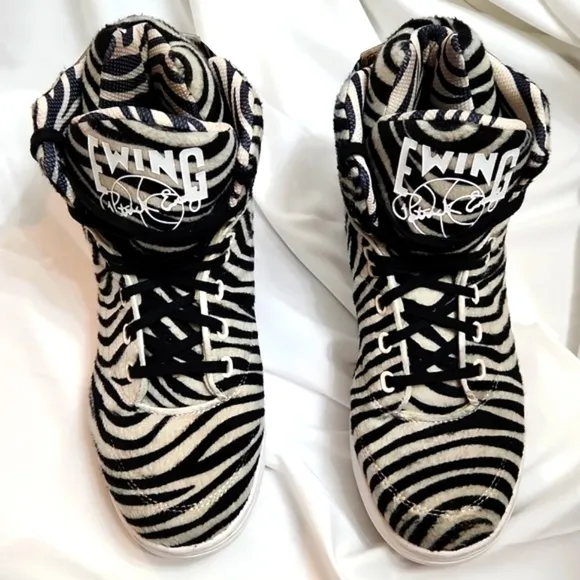 Patrick Ewing Athletics 33 Hi Zebra Basketball Athletic sneakers (m size 7)