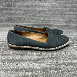 Paul Green  Espadrille Slip On Leather Loafer Round Toe Platform Sz 6.5 Teal