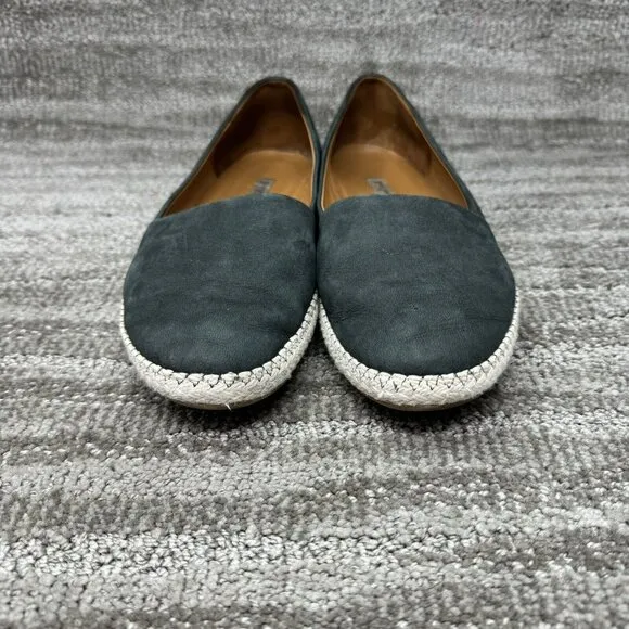 Paul Green  Espadrille Slip On Leather Loafer Round Toe Platform Sz 6.5 Teal