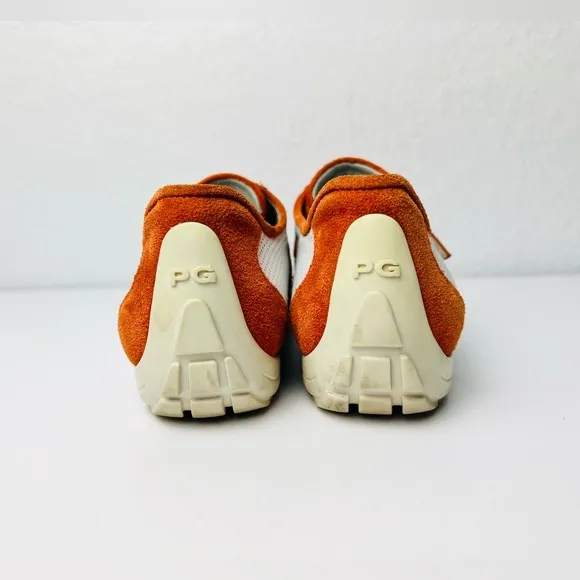 Paul Green Handmade Munchen Womens 6 UK Sport Sneaker Orange Combo Leather 8 US