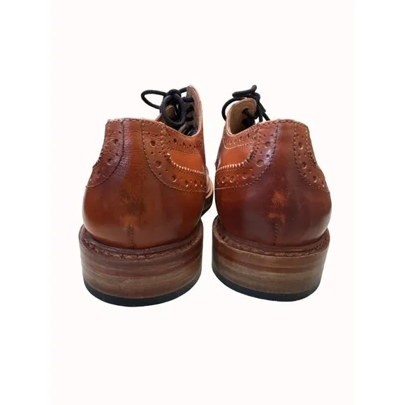 Paul Malone Palm beach Bradford men’s brown navy blue Oxford shoes 10 SKu 5302
