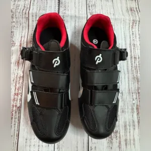 Peloton Cycling Shoes Size 38 Black Red NWOB Size 7