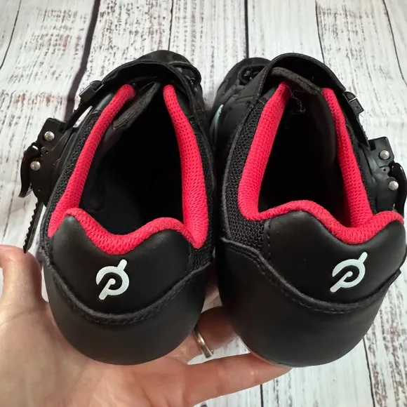 Peloton Cycling Shoes Size 38 Black Red NWOB Size 7