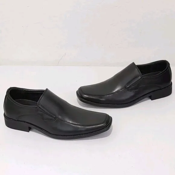 Perry Ellis Portfolio Kent Black Slip On Leather Dress Shoes Men's Sz 9.5