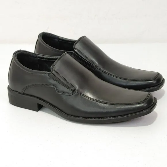 Perry Ellis Portfolio Kent Black Slip On Leather Dress Shoes Men's Sz 9.5