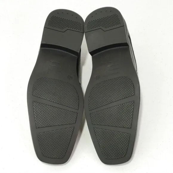 Perry Ellis Portfolio Kent Black Slip On Leather Dress Shoes Men's Sz 9.5