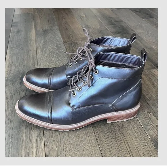 Perry Ellis Portfolio Manning Chukka Boots Size 12 Dark Brown UltraFoam Comfort