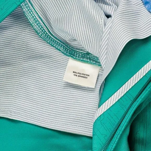 Peter Millar Crown Sport Mens 35 Green Fishing Boat Quick Dry Hybrid Golf Shorts