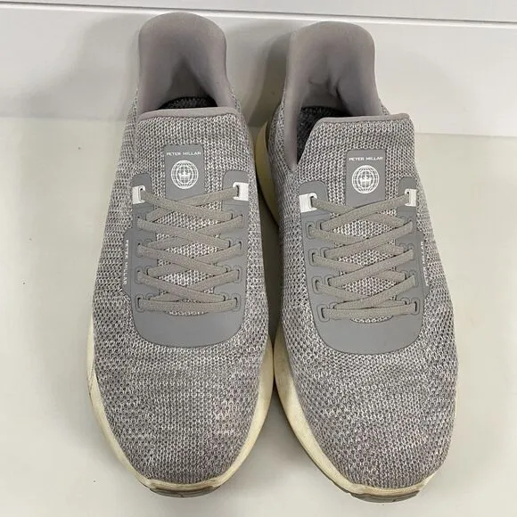 Peter Millar Mens Hyperlight Apollo Slip On Sneakers Shoes sz 8 Gray Knit