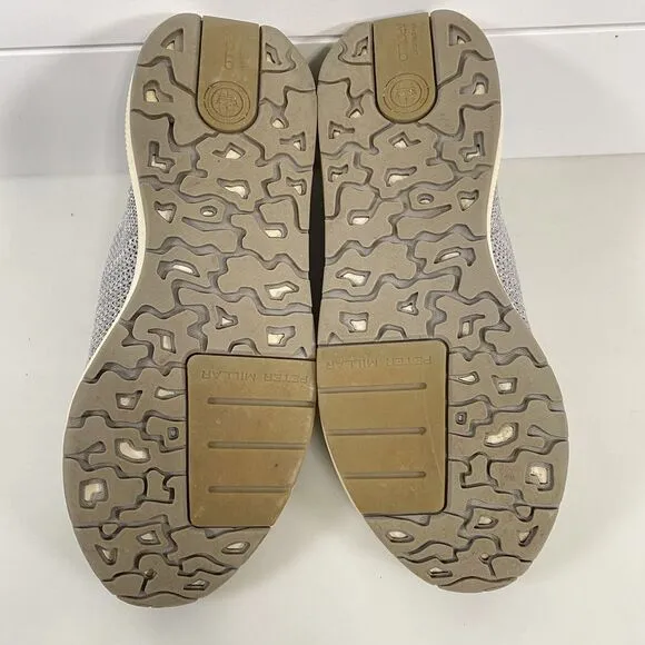 Peter Millar Mens Hyperlight Apollo Slip On Sneakers Shoes sz 8 Gray Knit