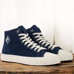 PF Flyers NEW Navy Diamond Center Lace Up Canvas High Top Sneakers Size 14