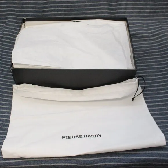 Pierre Hardy Black Calf and Olive Cordovan Leather Oxfords