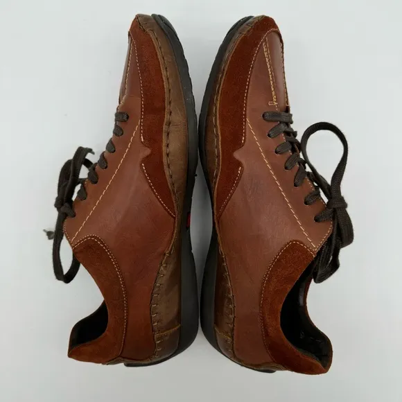 Pikolinos Brown Leather Suede Hand Sewn Lace Up Walking Shoe Size EU 43/US 9-9.5
