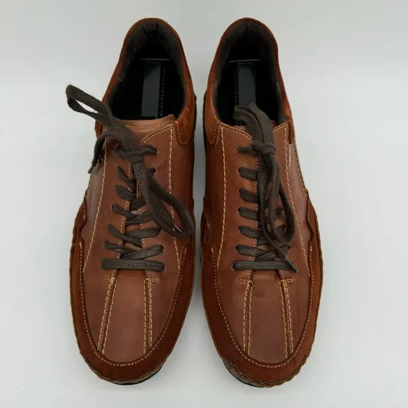 Pikolinos Brown Leather Suede Hand Sewn Lace Up Walking Shoe Size EU 43/US 9-9.5