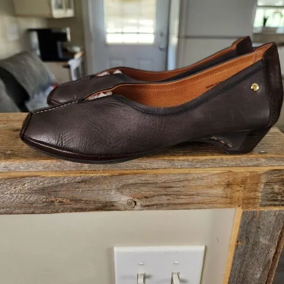 Pikolinos Gandia Loafer 9.5 40 EU Womens Leather Slip On Heels Shoes SANITIZED