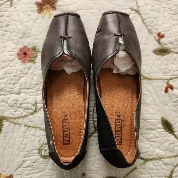 Pikolinos Gandia Loafer 9.5 40 EU Womens Leather Slip On Heels Shoes SANITIZED