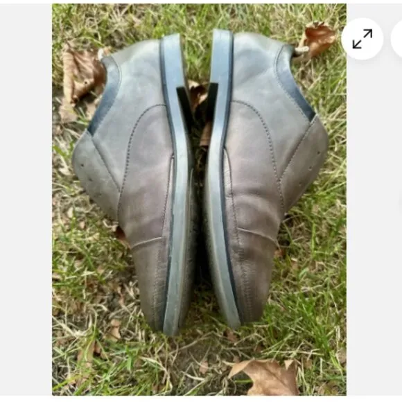 Pikolinos Pyrgos Shoes Women 38 / 7.5 Gray Leather Cap Toe Slip On Oxford Derby