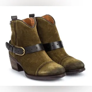 Pikolinos W9M-8733So Baqueira Forest Black Cowboy Ankle Boots