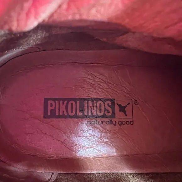 Pikolinos Wamba Brown Leather Ankle Boots Women's Size 37 EU 6 US