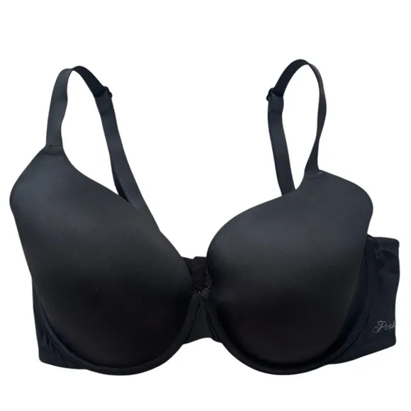 Pink Victoria’s Secret Bra Wear Everywhere T-Shirt Light Lined Black Size 38DDD