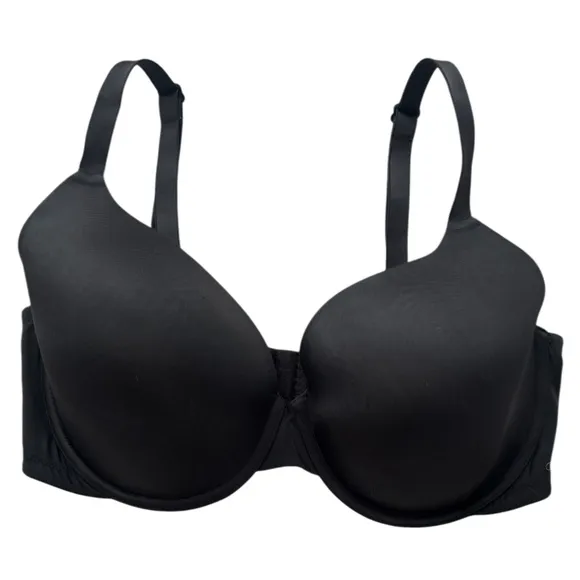 Pink Victoria’s Secret Bra Wear Everywhere T-Shirt Light Lined Black Size 38DDD