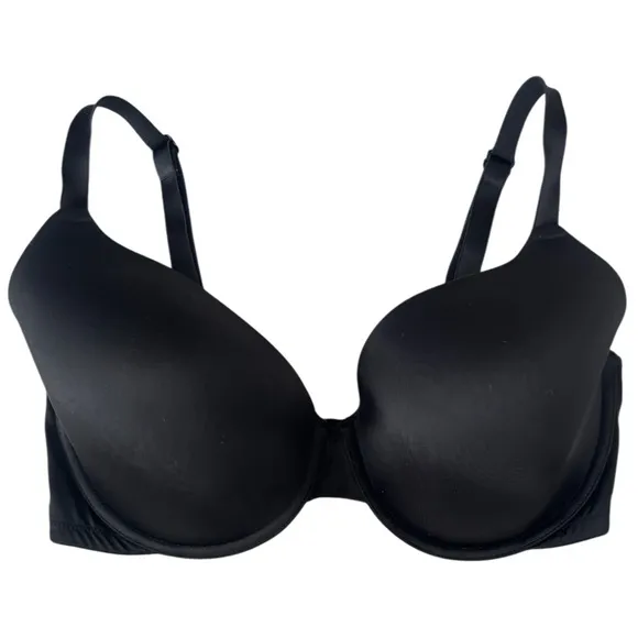 Pink Victoria’s Secret Bra Wear Everywhere T-Shirt Light Lined Black Size 38DDD