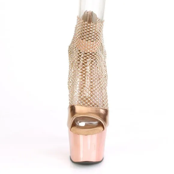 Platform Rhinestone Metallic High Heel Shoes