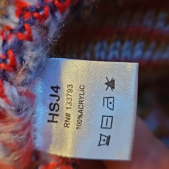 POL Retro/Vintage Rainbow Poncho/Sweater