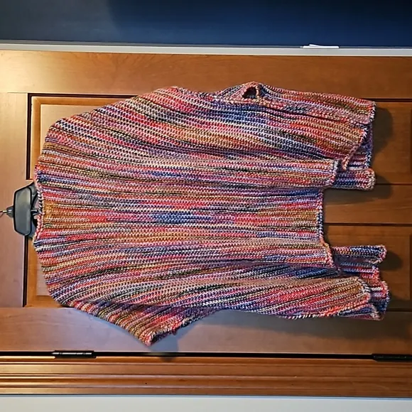 POL Retro/Vintage Rainbow Poncho/Sweater
