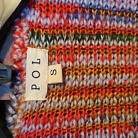 POL Retro/Vintage Rainbow Poncho/Sweater