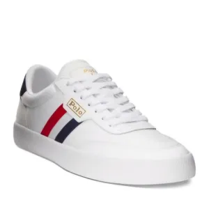 Polo Ralph Lauren Court VLC Shoes Sneakers White Blue Red Leather Men's Size 10