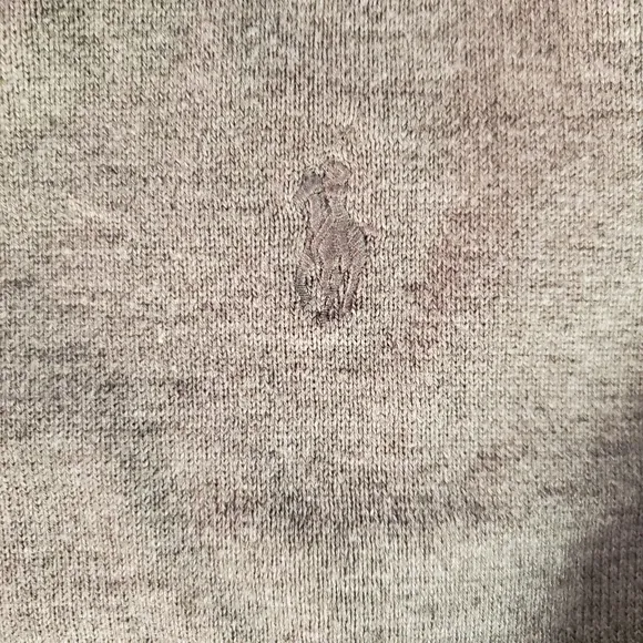 POLO RALPH LAUREN Grey Pima cotton crewneck