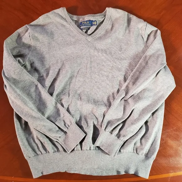 POLO RALPH LAUREN Grey Pima cotton crewneck