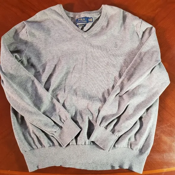POLO RALPH LAUREN Grey Pima cotton crewneck