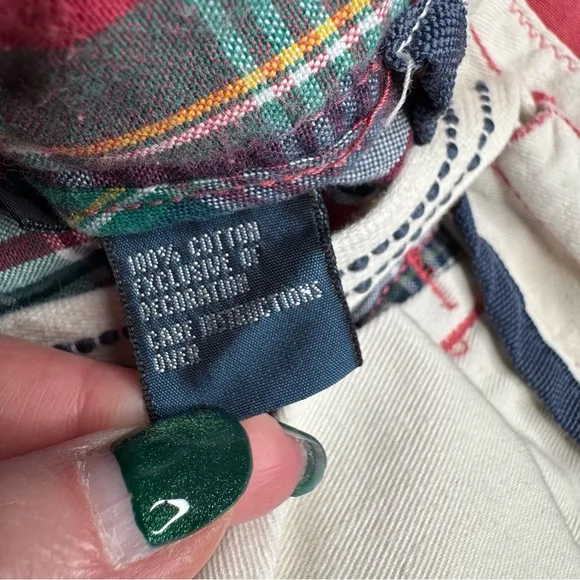 Polo Ralph Lauren Madras Plaid Shorts Size 33 Preppy Classic Nautical 10” Inseam