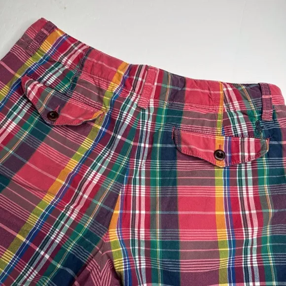Polo Ralph Lauren Madras Plaid Shorts Size 33 Preppy Classic Nautical 10” Inseam