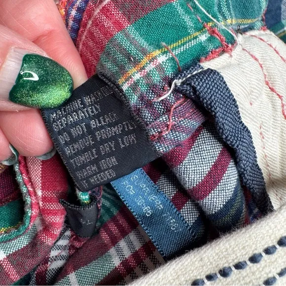 Polo Ralph Lauren Madras Plaid Shorts Size 33 Preppy Classic Nautical 10” Inseam