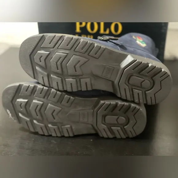 Polo Ralph Lauren Navy- polo mallet bear ranger hi II- Size: 6.5