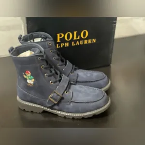 Polo Ralph Lauren Navy- polo mallet bear ranger hi II- Size: 6.5