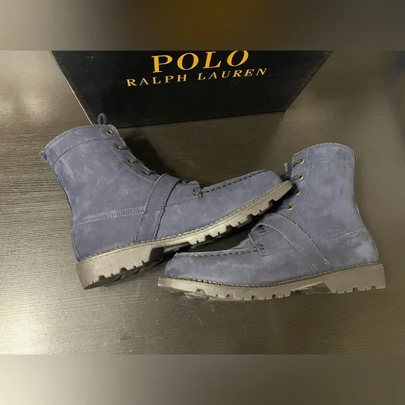 Polo Ralph Lauren Navy- polo mallet bear ranger hi II- Size: 6.5