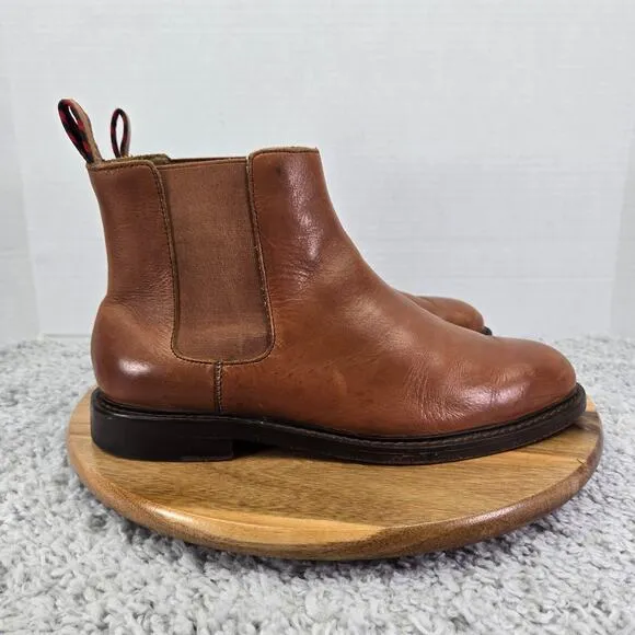 Polo Ralph Lauren Newent Brown Leather Casual Fashion Chelsea Boots Mens 8.5 D