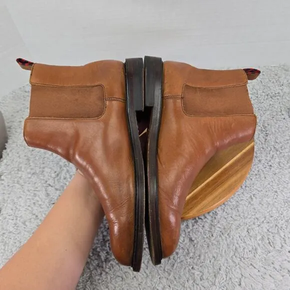 Polo Ralph Lauren Newent Brown Leather Casual Fashion Chelsea Boots Mens 8.5 D