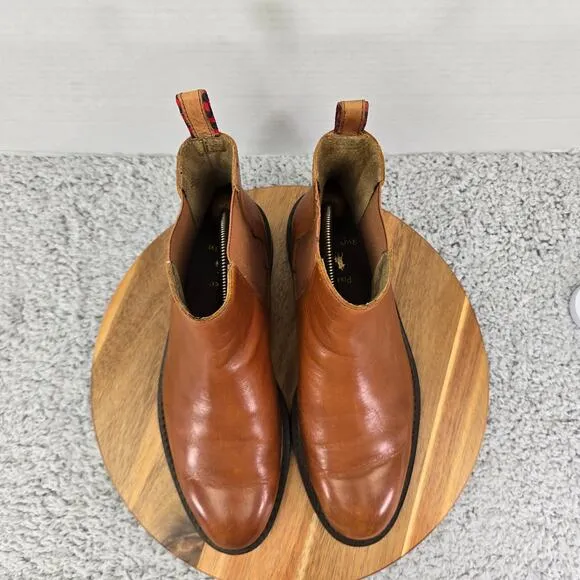 Polo Ralph Lauren Newent Brown Leather Casual Fashion Chelsea Boots Mens 8.5 D